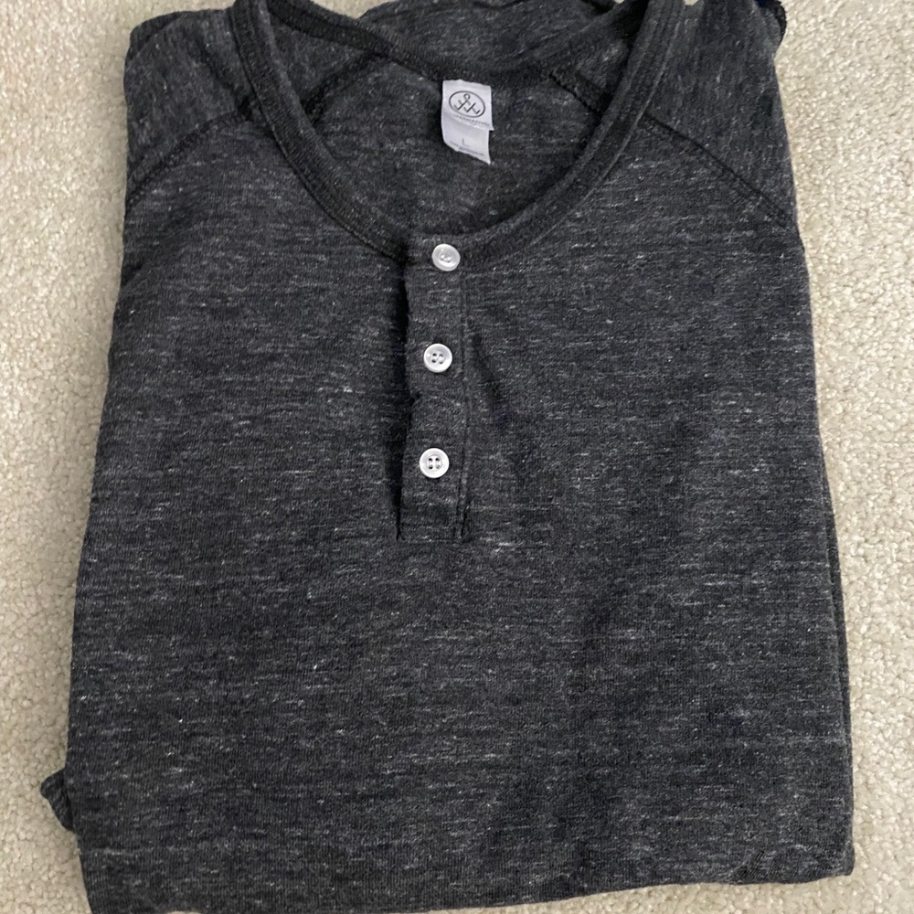 Alternative Earth Charcoal Gray Henley